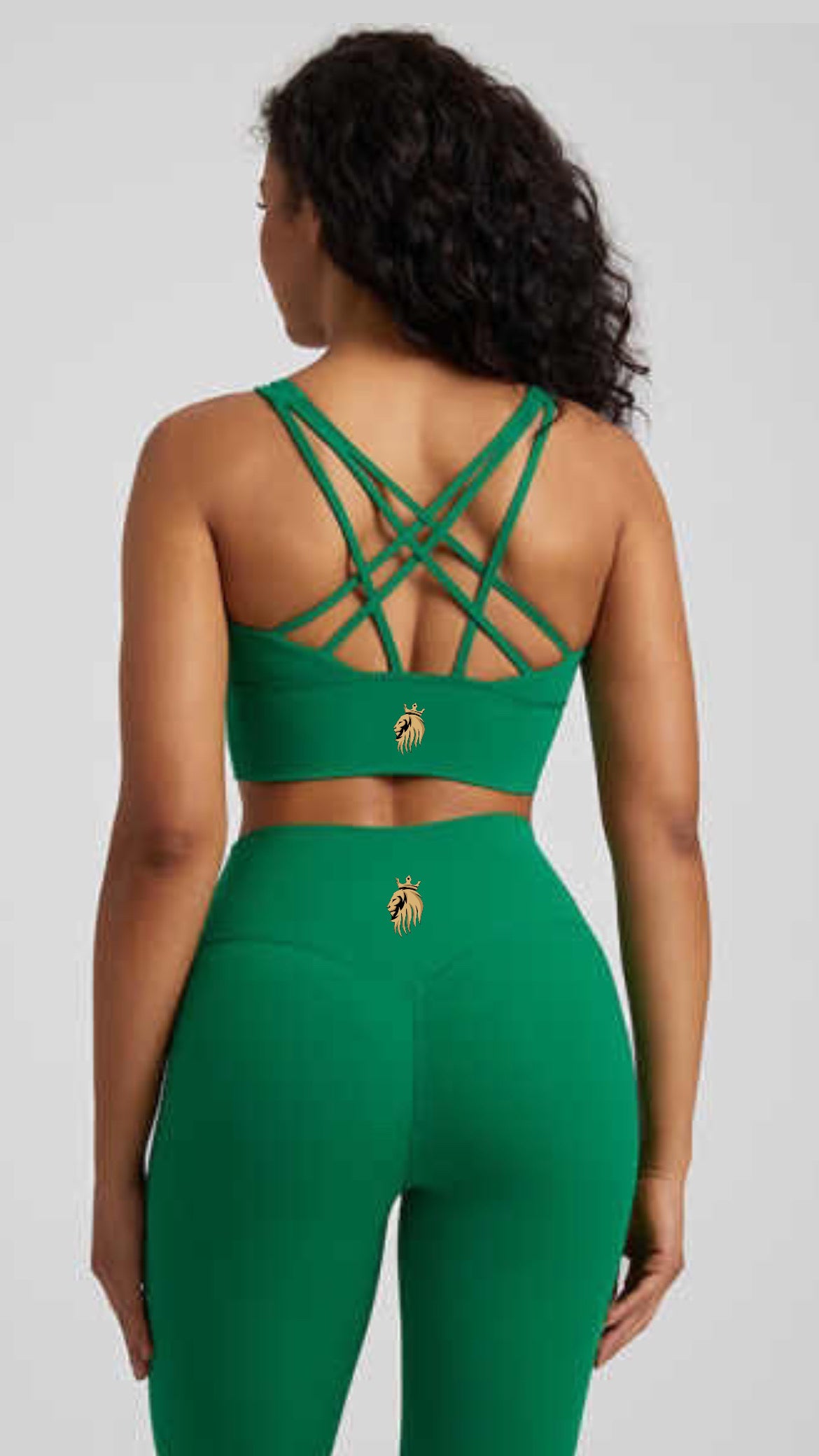 Athletic Brassiere Fitness Gym Sport Bra (Green)