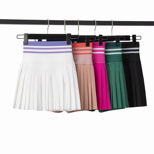 V-Neck Pleated Skirt Set